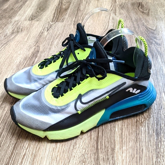 Nike Shoes - Nike Blue & Green Air Max 2090 Volt Valerian Blue Sneakers Size 8